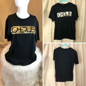 BGPE Cherub gold foil band tee S doses & mimosas